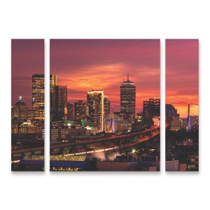Trademark Fine Art Michael Blanchette Photography Beautiful Beantown 3 Piece Panel Set Art - 1 of 3