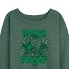 Women's - Marvel - St Patrick's Day Pinch Proof Lightweight French Terry Wide Neck Long Sleeve Shirt - 2 of 4
