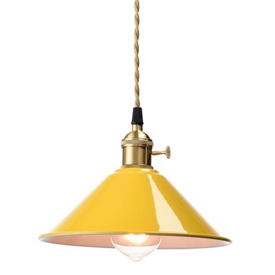 Claxy Modern Nordic Mini Pendant Light Yellow Shade with Switch