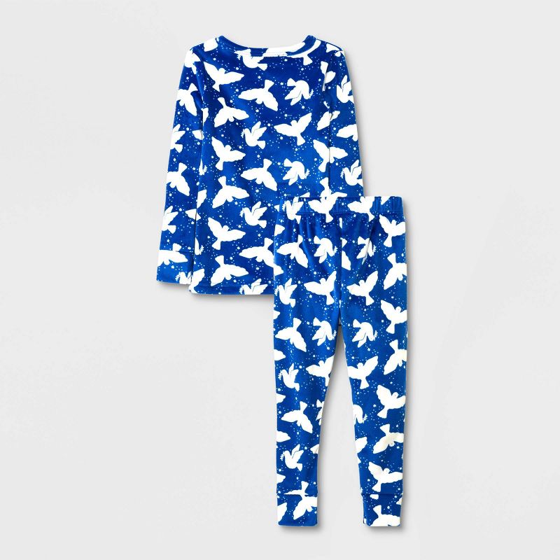 Toddler 2pc Doves Snuggly Soft Pajama Set - Cat & Jack™ Blue, 3 of 5