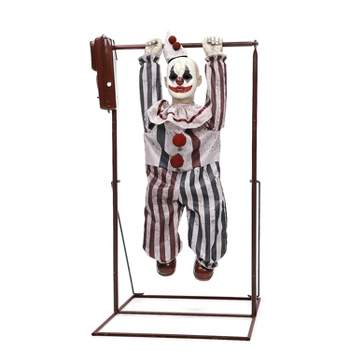 Seasonal Visions Animated Tumbling Clown Doll Halloween Decoration - 3 ft - White
