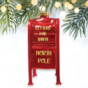 Letters for Santa Mailbox Glass Christmas Ornament| OrnamentallyYou - 1 of 4