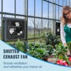 VEVOR Shutter Exhaust Fan, 14'' with Temperature Humidity Controller,  EC-motor, 1513 CFM, 10-Speed Adjustable Wall Mount Attic Fan, Black - 3 of 4