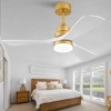 42 Inch Solid Wood Ceiling Fan With Remote And LED Light, Modern Farmhouse Ceiling Fan With Reversible DC Motor For Indoor Or Outdoor Use - 4 of 4