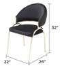 NicBex Modern Accent Chair with Metal Legs, Velvet Contemporary Desk Chair, Living Room Chair for Office, Home, Small Spaces - 3 of 4