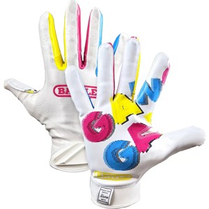 Battle Sports Gang Gang Double Threat Adult Football Receiver Gloves - White - 1 of 3