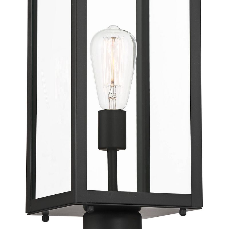 John Timberland Titan Modern Outdoor Post Light Mystic Black 21 3/4" Clear Glass Panels for Exterior Barn Deck House Porch Yard Patio Home Outside, 3 of 8