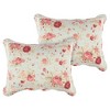 Greenland Home Antique Rose Floral Pinstripe Print with Dainty Scrolling Floral Sham King Blue - 3 of 4