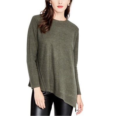Rachel Roy Womens Betty Asymmetrical Pullover Sweater