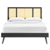 Modway Kelsea Cane and Wood Full Platform Bed With Splayed Legs - 4 of 4