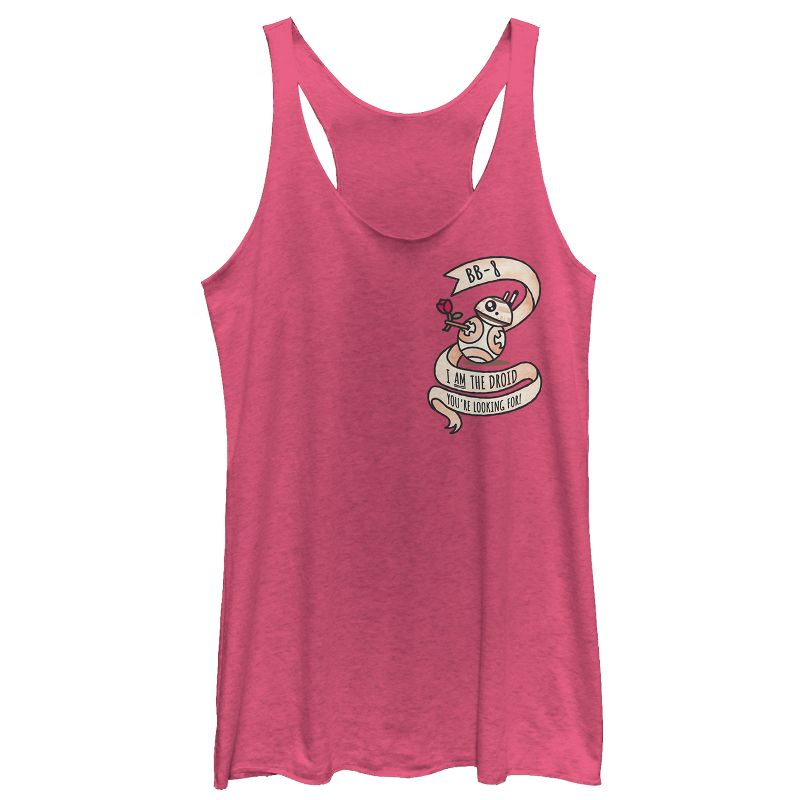 Women's Star Wars The Force Awakens Valentine BB-8 Droid of Your Dreams Racerback Tank Top, 1 of 4