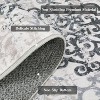 Machine Washable Area Rug, Soft Boho Neutral Geometric Carpet, Stain & Water Resistant Low Pile Faux Wool Rug for Living Room Bedroom Decor - 3 of 4