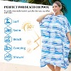 Catalonia Oversized Wearable Beach Towel for Womens Mens, Surf Cape Changing Towel Robe for Adults, Hooded Wetsuit Change Cape, One Size Fits All - 3 of 4