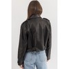 Women's LEATHER BUCKLE JACKET - OLIVACEOUS - 3 of 4