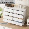 8 Drawer Dresser for Bedroom, Wide Wooden Chest of Drawers with Wide Top for Closet, Hallway, Living Room, Black - 4 of 4