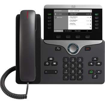 Cisco 8811 IP Phone - Wall Mountable - Black - VoIP - Caller ID - SpeakerphoneUser Connect License - 2 x Network (RJ-45) - PoE Ports