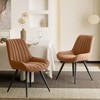 Dexmalle Set of 4 Dining Chairs with Thick Cushions,Brown - 2 of 4