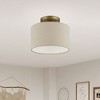 Livex Lighting Burnett 1 - Light Semi-Flush Mount in  Antique Gold Leaf/White - 2 of 4