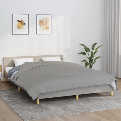 VidaXL Weighted Blanket Gray 78.7 in.x78.7 in. 28.7 lb Fabric