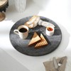 SEVOBAL Serving Platters Round Ceramic Snack Platter, Ideal for Parties, Gatherings, Family Dinners, Snack Serving Moments, Black, 20"*20"*4" - 2 of 4
