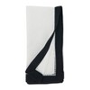 Saro Lifestyle Timeless Two-Tone Hemstitch Napkin (Set of 12), 20", Black - 3 of 4