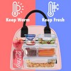 OPUX Insulated Lunch Box Women, Cooler Bag Tote Girls Kids Teen Adult, Soft Reusable Thermal Meal Prep Purse - 2 of 4