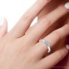 Pompeii3 1/2ct Three Stone Lab Created Diamond Engagement Ring 14K White Gold - 4 of 4