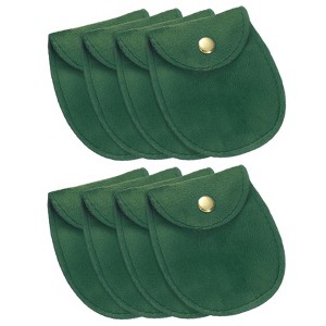 Unique Bargains Snap Button Velvet Jewelry Pouches with Pads 8 Pcs - 1 of 4