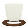 Kumasinova 2-Piece Contemporary Dining Chairs, Upholstered Armless Chair, Rubberwood Frame, Open-Back Design Kitchen Chairs, Living Room Chairs - 3 of 4