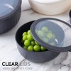 COOK WITH COLOR Wide Mixing Bowls with Lids 12 Piece BLACK - 4 of 4