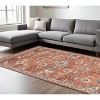 Ivory Blue And Orange Floral Area Rug - 2 of 4