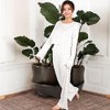 Anna-Kaci Lounge Women's Floral Print 2-Piece Pajama Set with Long Sleeve Top and Elastic Waist Relaxed Fit Pants - 3 of 4