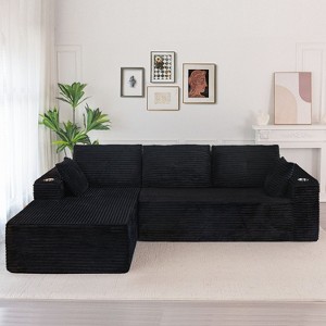 MAXYOYO 110" Modular Sectional Sofa Couch, with L-Shape Chaise, Modern Boneless Couch for Living Room, No Assembly Required - 1 of 4