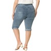 Agnes Orinda Women's Plus Size Mid-Rise Curvy Skinny Stretch Denim Jean Capri - 4 of 4