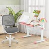 Costway Kids Desk Armchair Swivel Mesh Children Computer Chair with Adjustable Height Blue/Pink/Purple - 4 of 4