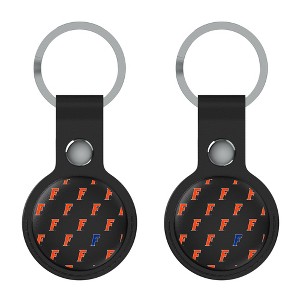 NCAA SEC Universities Fashion Pattern Black Airtag Holder 2-Pack - 1 of 4