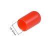 Unique Bargains Rubber Vinyl Round Tube Bolt Thread Protectors End Caps Cover Red 50 Pcs - 3 of 4