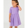 RuffleButts Girls Knit Short Sleeve Twirl Dress - 3 of 4