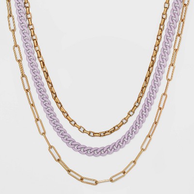 Layered Curb Link Chain Necklace - Universal Thread™