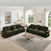 Modular Mid-Century Sectional Sofa, 6-Seater Couch with Flared Arms with Removable Skirt, Upholstered Chenille Sofa with Cushion-Coolbibila - 2 of 4