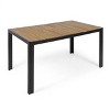 NicBex 35.5" Outdoor Dining Table,Rectangular  Patio Table with Acacia Wood Top for 3-4 Person,Outdoor Furniture,Teak - 4 of 4