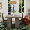 Gulches Farmhouse Chic Series Modern Farmhouse Warm Brown Thickened E1 Particleboard 70 in Strong Metallic Frame Base Dining Table Seats 6 - 4 of 4