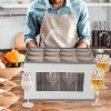12-Cell Glassware Storage Container with Lid - Set of 3 Portable Stemware Moving Boxes for Wine Glasses, Champagne Flutes & Fragile Items - 2 of 4