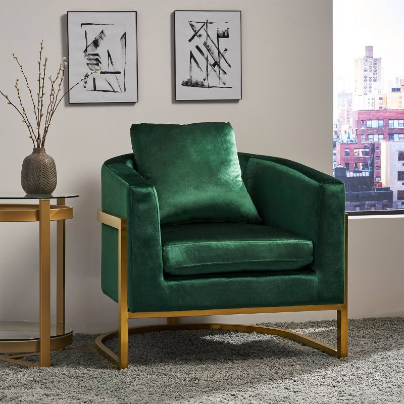 Briarcliff Modern Glam Velvet Armchair Green - Christopher Knight Home, 3 of 7