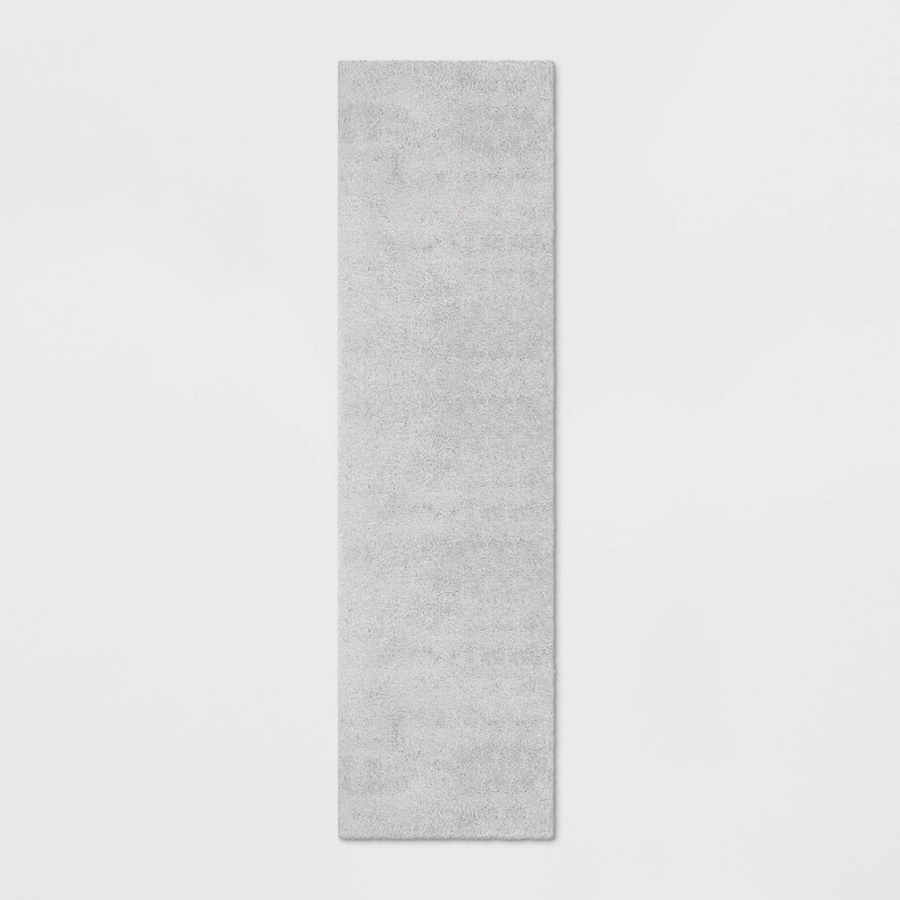  Solid Eyelash Woven Shag Runner Rug Cream