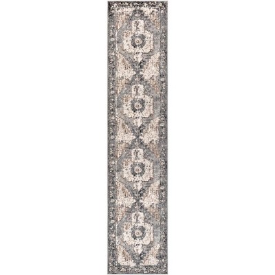 Mark & Day Bowen 2'7"x12' Runner Woven Indoor Area Rugs Charcoal: Stain-Resistant, Pet Friendly, Traditional Decor