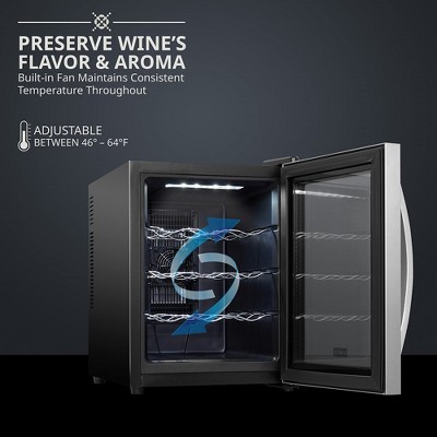 Schmécké 12 Bottle Stainless Steel Thermoelectric Freestanding Wine Cooler