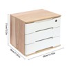 YIYIBYUS 3Tiers Wooden Desktop Storage Box, Desk Organizer with Lockable Drawers - 3 of 4