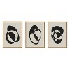 Kate and Laurel Sylvie Retro Midcentury Modern Abstract Graphic Shapes Framed Canvas Art Set by The Creative Bunch Studio - 2 of 4