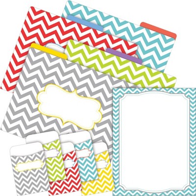 File Folders Organizer Set On-Trend 92 per Set Chevron Beautiful - Barker Creek